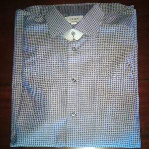 Eton contemporary men's button down shirt. Size XL